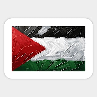 Abstract Palestinian Flag Sticker